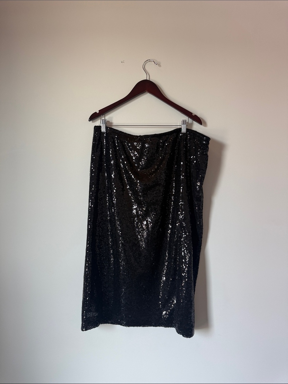 Joe Fresh Black Sequin Pencil Skirt